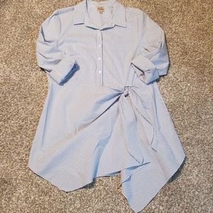 NWOT Vintage stripe blouse unique SZ L